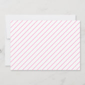キュートなピンクのリボンのコケッタ 1歳の誕生日フォト 招待状 (裏面)