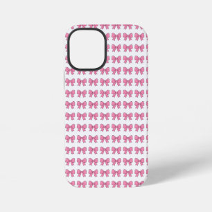 キュートなピンクのリボンデザイン - ガーリーなかわいいリボン iPhone 12 MINIケース