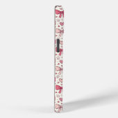 キュートなピンクのリボンハートの手描きパターン Case-Mate iPhoneケース (裏面 / 右)