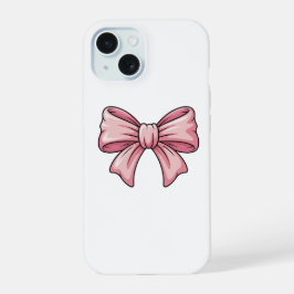 キュートなピンクのリボン・コケット風iPhoneケース iPhone 15ケース