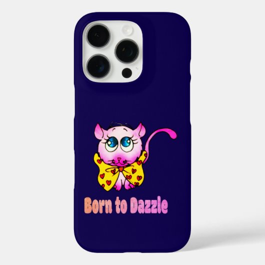キュートなピンクの子猫 - 輝くために生まれたアート Case-Mate iPhoneケース (裏面)