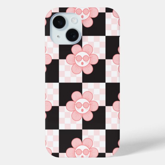 キュートなピンクの市松模様 Case-Mate iPhoneケース (裏面)