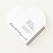 キュートなピンクの弓グレーと白のブレイダーのヘアスタイリング ノートブック (裏面)