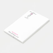 キュートなピンクの弓グレーと白のブレイダーのヘアスタイリング ポストイット (アングル)