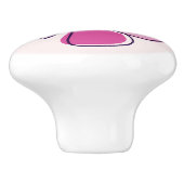 キュートなピンクの蝶ドードル セラミックノブ (側面)