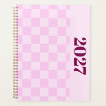 キュートなピンクギンガム 2027年 週間プランナー