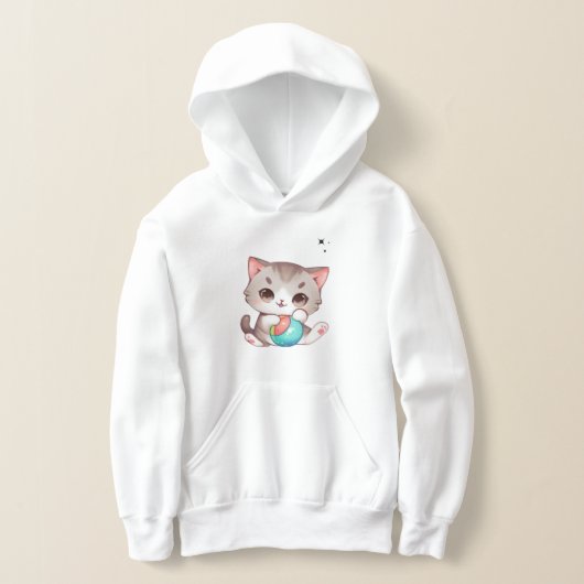 キュートなピンク色の灰色遊茶色の猫のボールブラックスターズ (レイダウン)