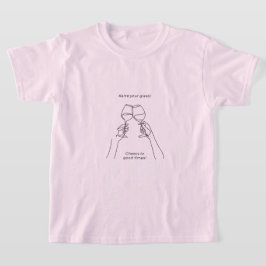 キュートなピンクTシャツ | フェミニンな美意識のシャツ Tシャツ