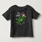 キュートなファラーの歌うクリスマス恐竜 トドラーTシャツ (正面)
