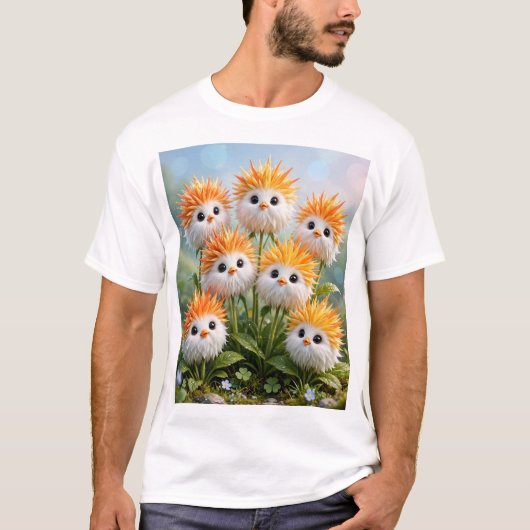 キュートなファンタジーヒナの花園Tシャツ Tシャツ (正面)
