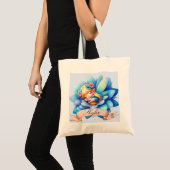 キュートなファンタジーフラワースイートドリームススリーピングフェアリー トートバッグ (正面(商品))