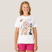 キュートなファンタジー系の妖精の女の子のグラフィックTシャツ Tシャツ (正面フル)