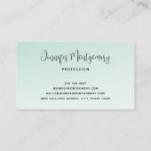 キュートなフクロウの帽子（緑） 名刺 (裏面)