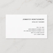 キュートなフクロウの帽子（緑） 名刺 (裏面)