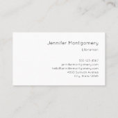 キュートなフクロウの帽子（緑） 名刺 (裏面)