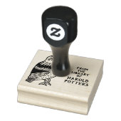 キュートなフクロウの鳥を図書館からカスタムパーソナライズされた ラバースタンプ (スタンプ)