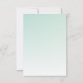 キュートなフクロウを帽子の緑色に結婚した 出欠カード (裏面)