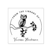 キュートなフクロウ図書室カスタム。 ラバースタンプ (インプリント)