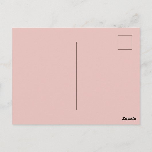 キュートなフラミンゴの植物の誕生日パーティー ピンク ポストカード (裏面)