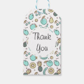 キュートなフルーツパタン夏をテーマにしたサンキュー ギフトタグ (正面)