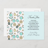 キュートなフルーツパタン夏をテーマにしたサンキュー ポストカード (正面/裏面)