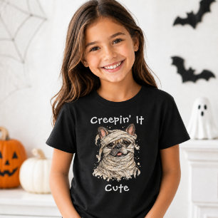 キュートなフレンチブルドッグのハロウィンミイラ Creepin Tシャツ