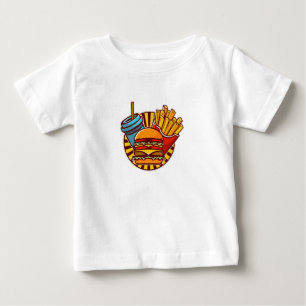 キュートなフードベイビーボディスーツ - かわいい&おいしい楽しみ! ベビーTシャツ