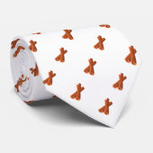 キュートなブラウンシナモンスティックシームレスパターン ネクタイ (ロール)