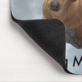 キュートなブラウンダシュントのバーキング機 マウスパッド (コーナー)