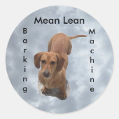 キュートなブラウンダシュントのバーキング機 ラウンドシール (正面)