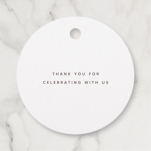 キュートなブラウンベアのベビーシャワー フェイバータグ (裏面)