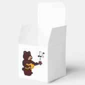 キュートなブラウン遊ベアのギター音楽マンガアート フェイバーボックス (オープン)