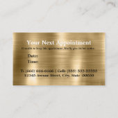 キュートなブラシ付き金ゴールドフェイクシルバーグリッター 予約カード (裏面)