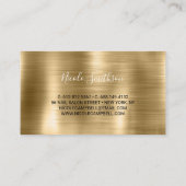 キュートなブラシ付き金ゴールドフェイクシルバーグリッター 名刺 (裏面)