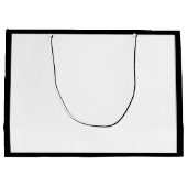 キュートなブラック&ホワイトのビジネスプロモーション ラージペーパーバッグ (裏面)