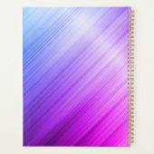 キュートなブラッシュパープルフェイクシルバーグリッターモノグラム プランナー手帳 (裏面)