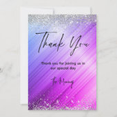 キュートなブラッフェイクグパーラーグリッター感謝していユー カード (正面)