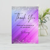 キュートなブラッフェイクグパーラーグリッター感謝していユー カード (スタンド正面)