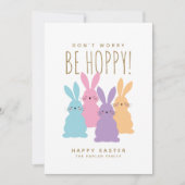 キュートなブンニーズパーソナライズされたイースター シーズンカード (正面)