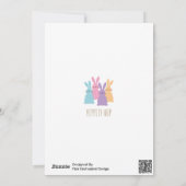 キュートなブンニーズパーソナライズされたイースター シーズンカード (裏面)