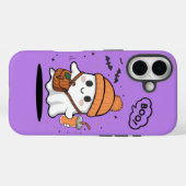 キュートなブーゴーストのガーリーiPhone 16ケース – かわいい Case-Mate iPhoneケース (裏面 (横))