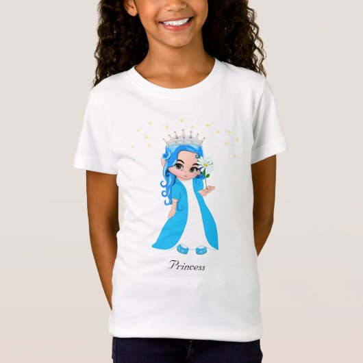 キュートなプリンセスと星のTシャツ Tシャツ (正面)