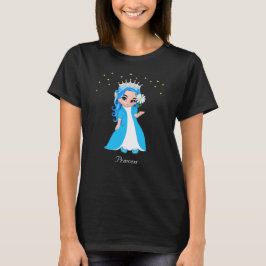 キュートなプリンセスと星のTシャツ Tシャツ
