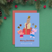 キュートなプレゼント付きクリスマス シーズンカード