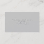 キュートなプレーングレーピンクのモノグラムの名刺 名刺 (裏面)