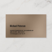 キュートなプレーン茶色のグレーフィットネス名刺 名刺 (裏面)