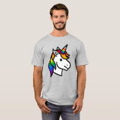 キュートなプログレスプライドユニコーン Tシャツ (正面フル)