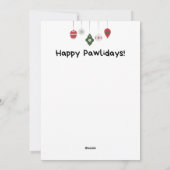 キュートなプードルオンクリスマスプレゼントホリデー シーズンカード (裏面)