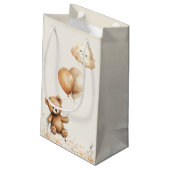 キュートなベアーニュートラルベイビーシャワー スモールペーパーバッグ (裏面アングル)