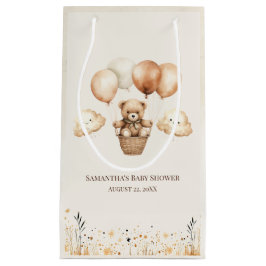 キュートなベアーニュートラルベイビーシャワー スモールペーパーバッグ